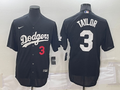Men's Los Angeles Dodgers Chris Taylor Black Stitched Jersey
