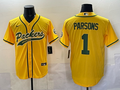 Men's Green Bay Packers Micah Parsons #1 Yellow Game Jersey