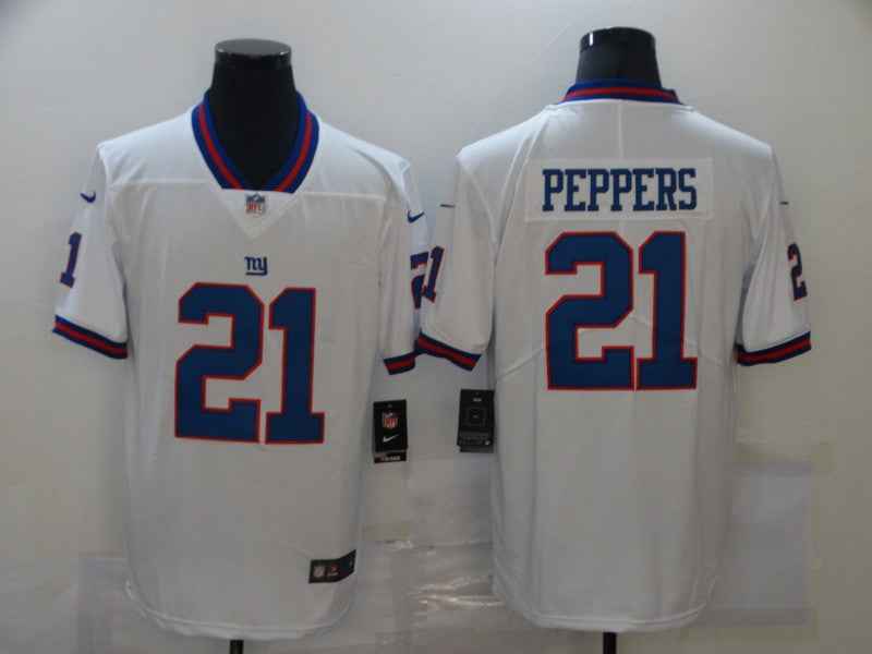 Men's New York Giants Jabrill Peppers White Game Player Jersey