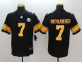 Men's Pittsburgh Steelers Ben Roethlisberger #7 Black Alternate Legend Jersey1