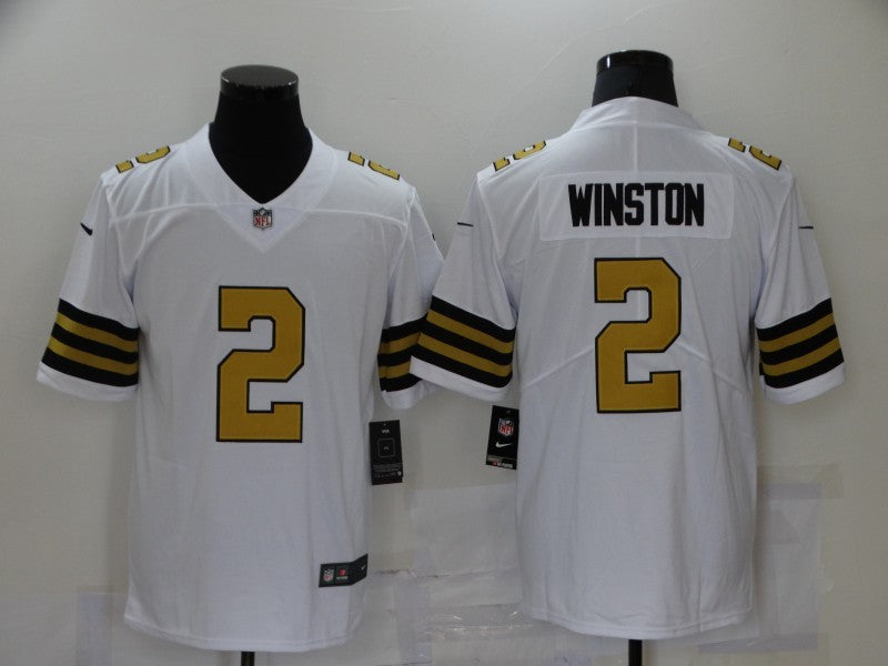 Men's New Orleans Saints Jameis Winston #2 White Alternate Game Jersey1