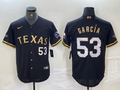 Men's Texas Rangers Adolis Garcia Black Replica Team Jersey