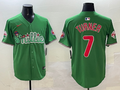 Men's Philadelphia Phillies Trea Turner #7 Green Replica Team Jersey