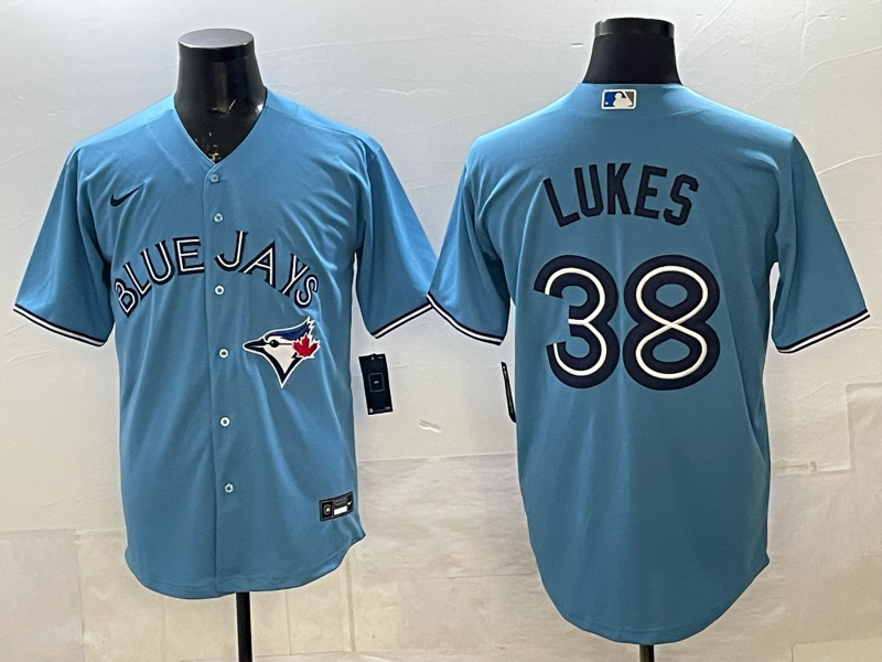 Men's Toronto Blue Jays Nathan Lukes #38 Powder Blue Player Jersey