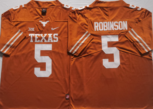 Men's Texas Longhorns Bijan Robinson Orange Replica Team Jersey