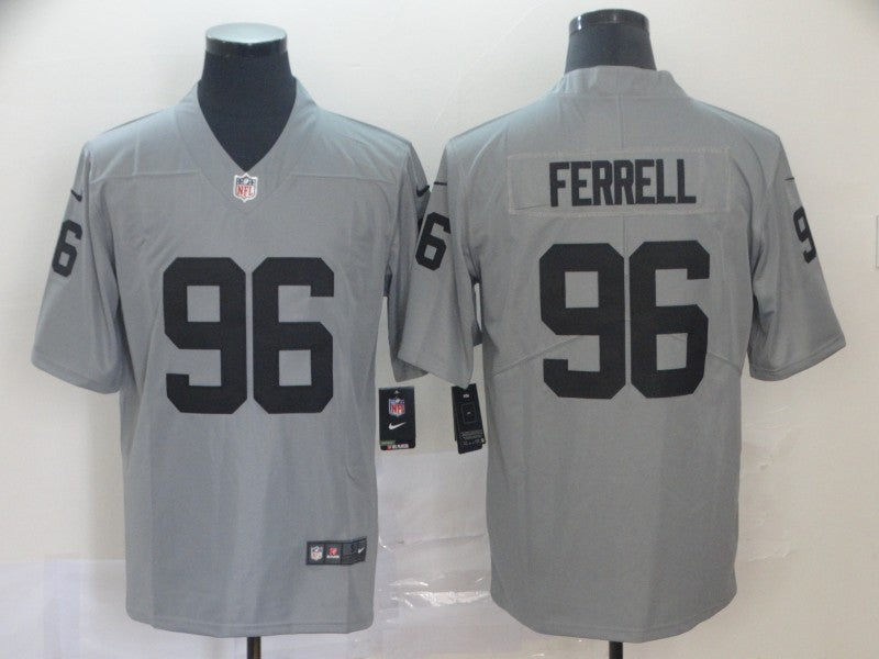 Men's Las Vegas Raiders Clelin Ferrell #96 Gray Inverted Legend Jersey1