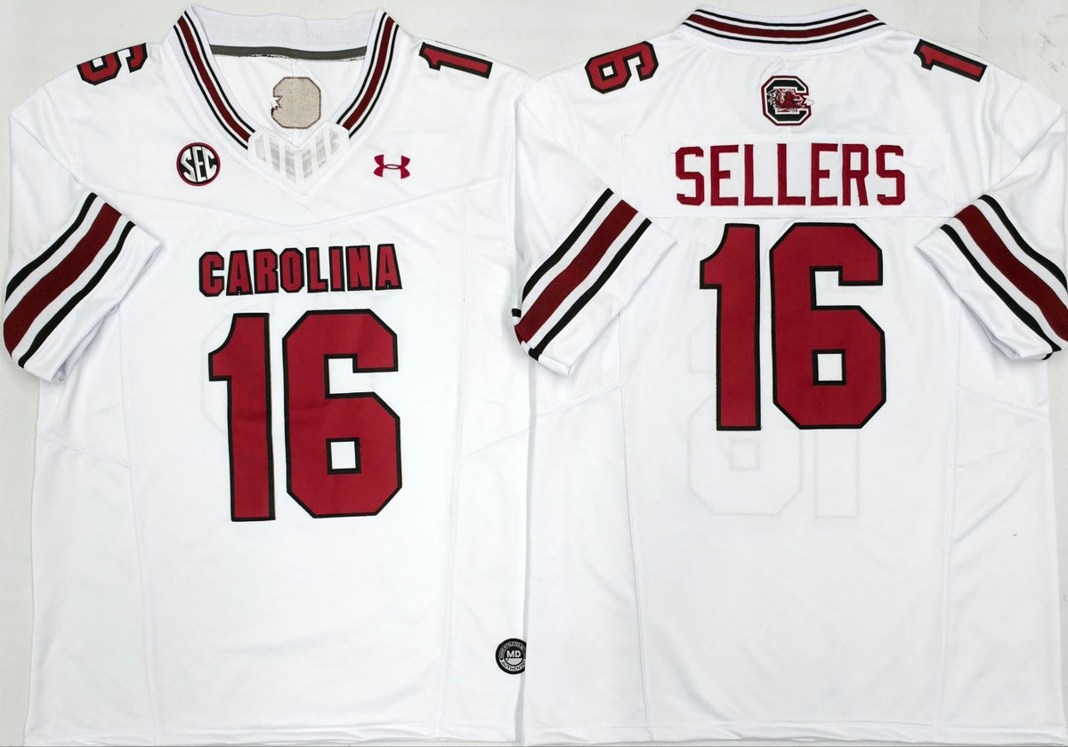 Men's South Carolina Gamecock LaNorris Sellers #16 White Player Game Jersey