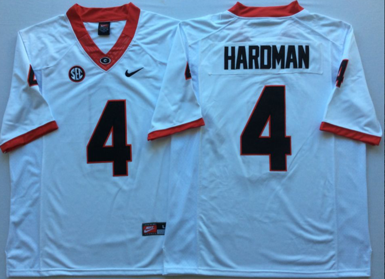Men's Georgia Bulldogs Mecole Hardman Jr. White Player Game Jersey