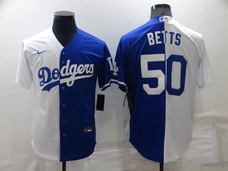 Men's Los Angeles Dodgers Mookie Betts White/Blue Replica Baseball Jersey