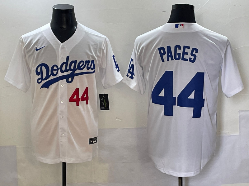 Men's Los Angeles Dodgers Andy Pages White Home Limited Player Jersey