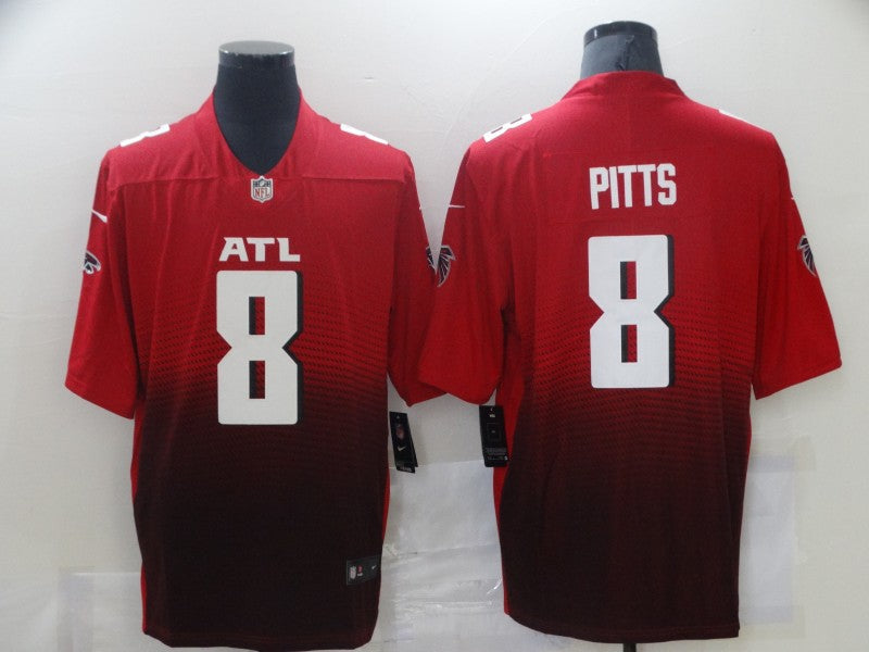 Men's Atlanta Falcons Kyle Pitts #8 Red Alternate 2 Vapor Limited Jersey1
