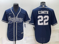 Men's Dallas Cowboys Emmitt Smith Navy Game Jersey Joint Edition