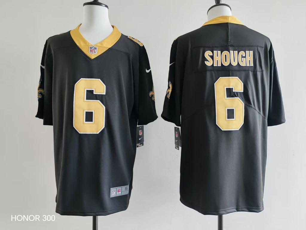 Men's New Orleans Saints Tyler Shough Jersey-Black
