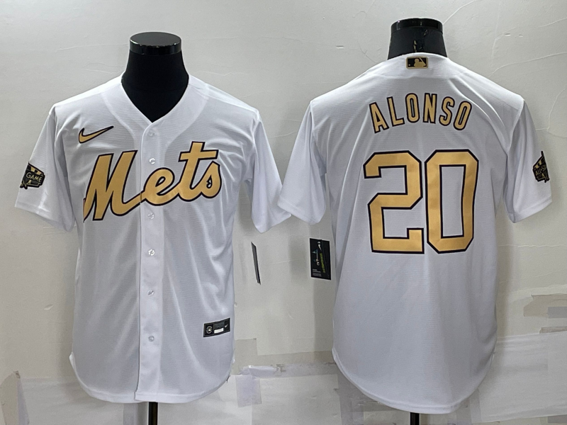 Men's New York Mets Pete Alonso White Stitched Jersey