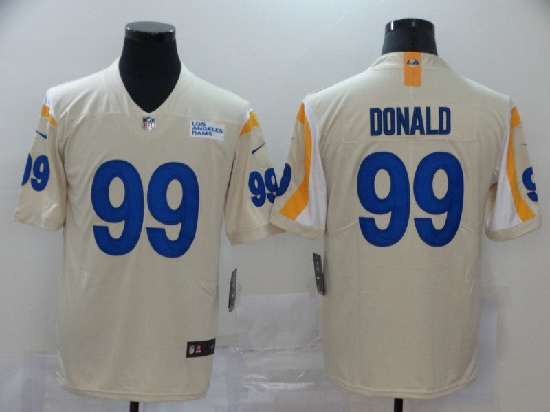 Men's Los Angeles Rams Aaron Donald Beige Vapor Limited Jersey