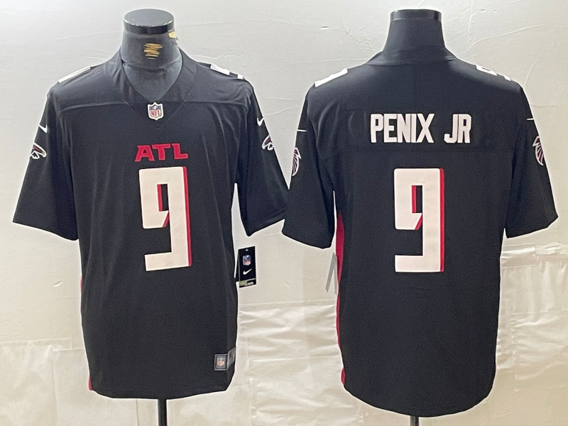 Men's Atlanta Falcons Michael Penix Jr. Black 2024  Draft First Round Pick Player Game Jersey