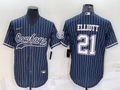 Men's Dallas Cowboys Ezekiel Elliott Navy Player Jersey Joint Edition