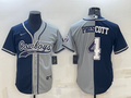 Men's Dallas Cowboys Dak Prescott Navy/Gray Game Jersey Joint Edition