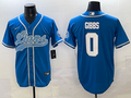 Men's Detroit Lions Jahmyr Gibbs #0 Blue Game Jersey