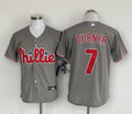 Men's Philadelphia Phillies Trea Turner Gray Replica Player Jersey