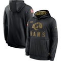 Men's Los Angeles Rams  2020 Salute to Service Hoodie1 Black