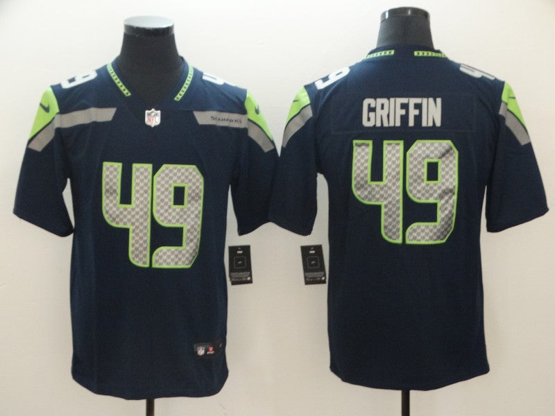 Men's Seattle Seahawks Shaquem Griffin Navy Game Jersey