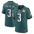 Men's Philadelphia Eagles Nolan Smith Midnight Green Super Bowl LIX Game Player Jersey