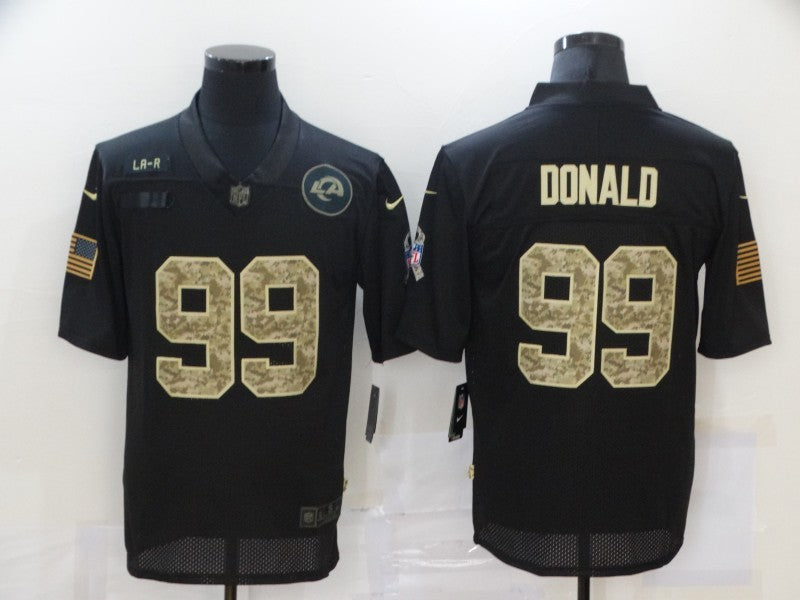 Men's Los Angeles Rams #99 Aaron Donald Black Game Player Jersey1