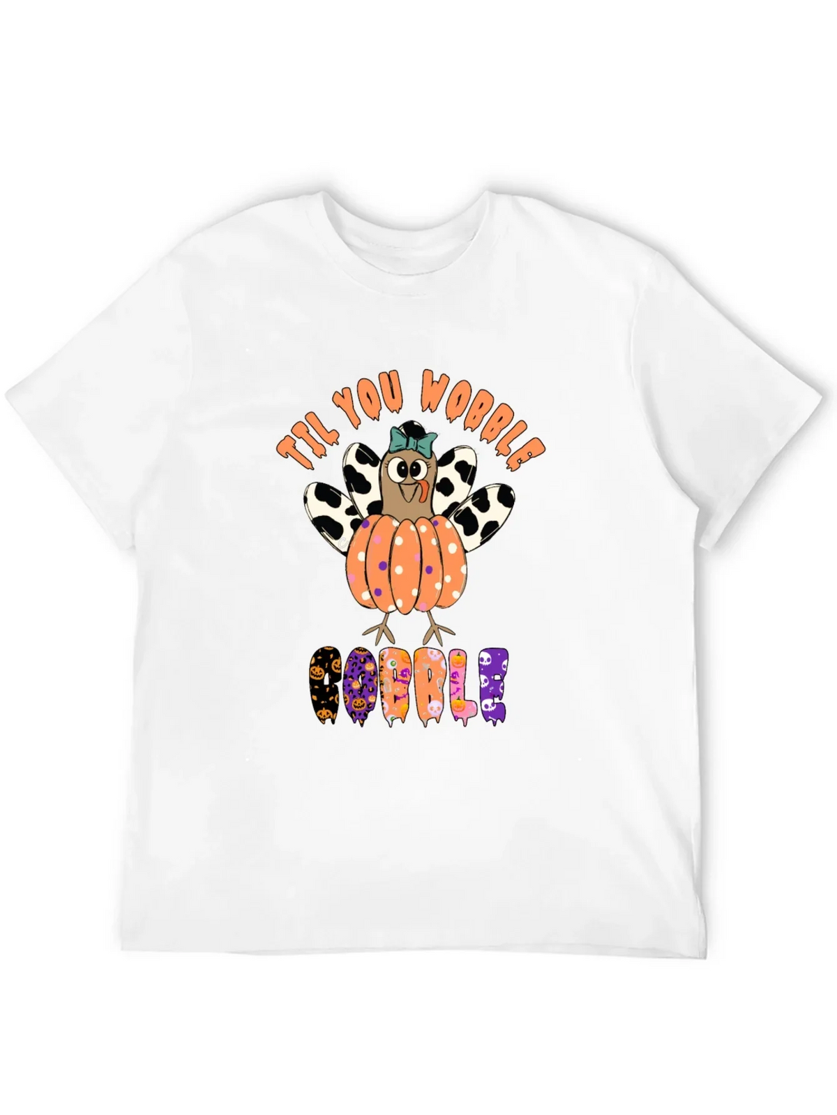 Til You Wobble Turkey Pumpkin Halloween T-Shirt