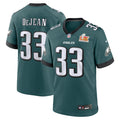 Men's Philadelphia Eagles Cooper DeJean  Midnight Green Super Bowl LIX Game Player Jersey
