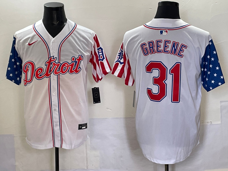 Men's Detroit Tigers Riley Greene White Limited Player Jersey