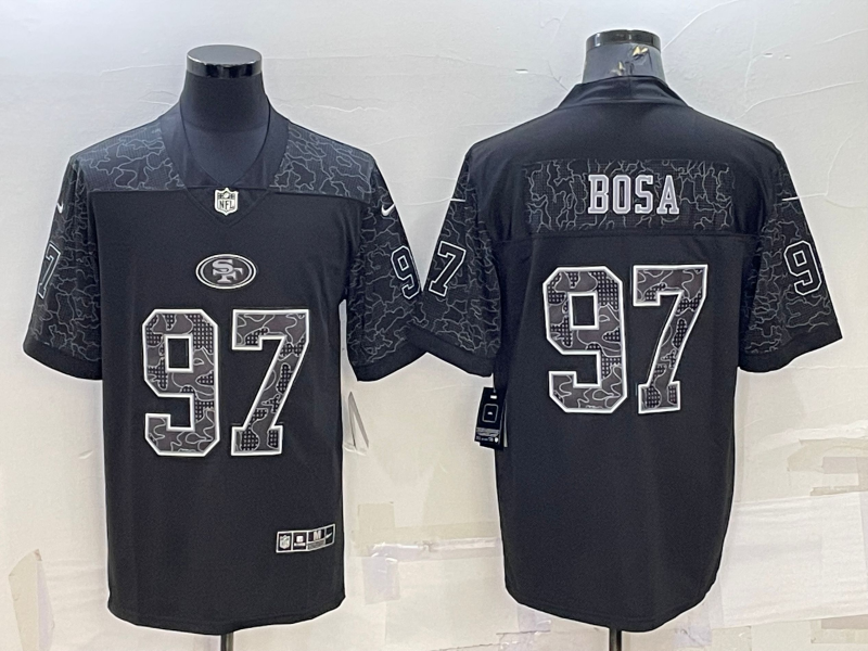 Men's San Francisco 49ers Nick Bosa Black Retired Player RFLCTV Limited Jersey