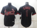 Men's St. Louis Cardinals Ozzie Smith #1 Black Replica Baseball Jersey1