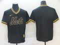 Men's New York Mets1 Black Replica Blank Jersey