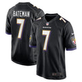 Rashod Bateman Baltimore Ravens  Game   Jersey - Black