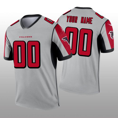 Custom1 Atlanta Falcons Silver Inverted Legend Jersey1 Stitched American Football Jerseys