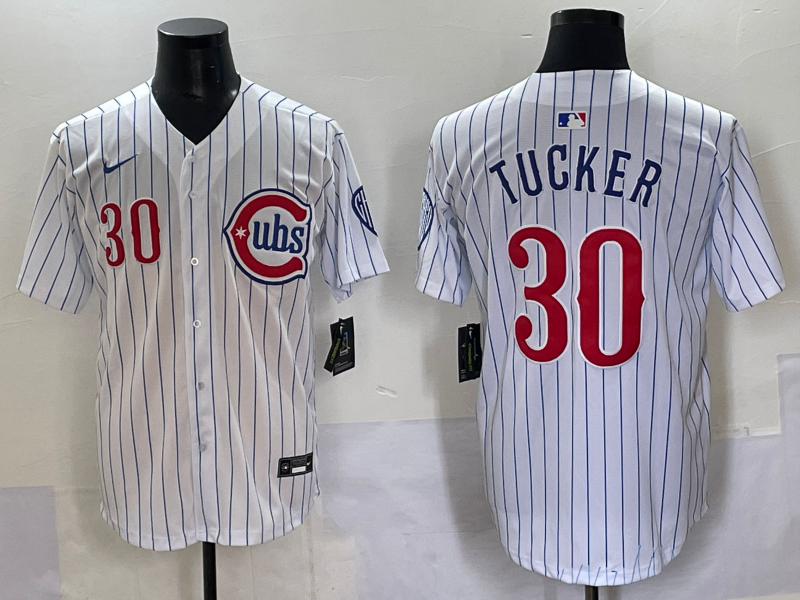 Men's Chicago Cubs Kyle Tucker White Game Player Jersey