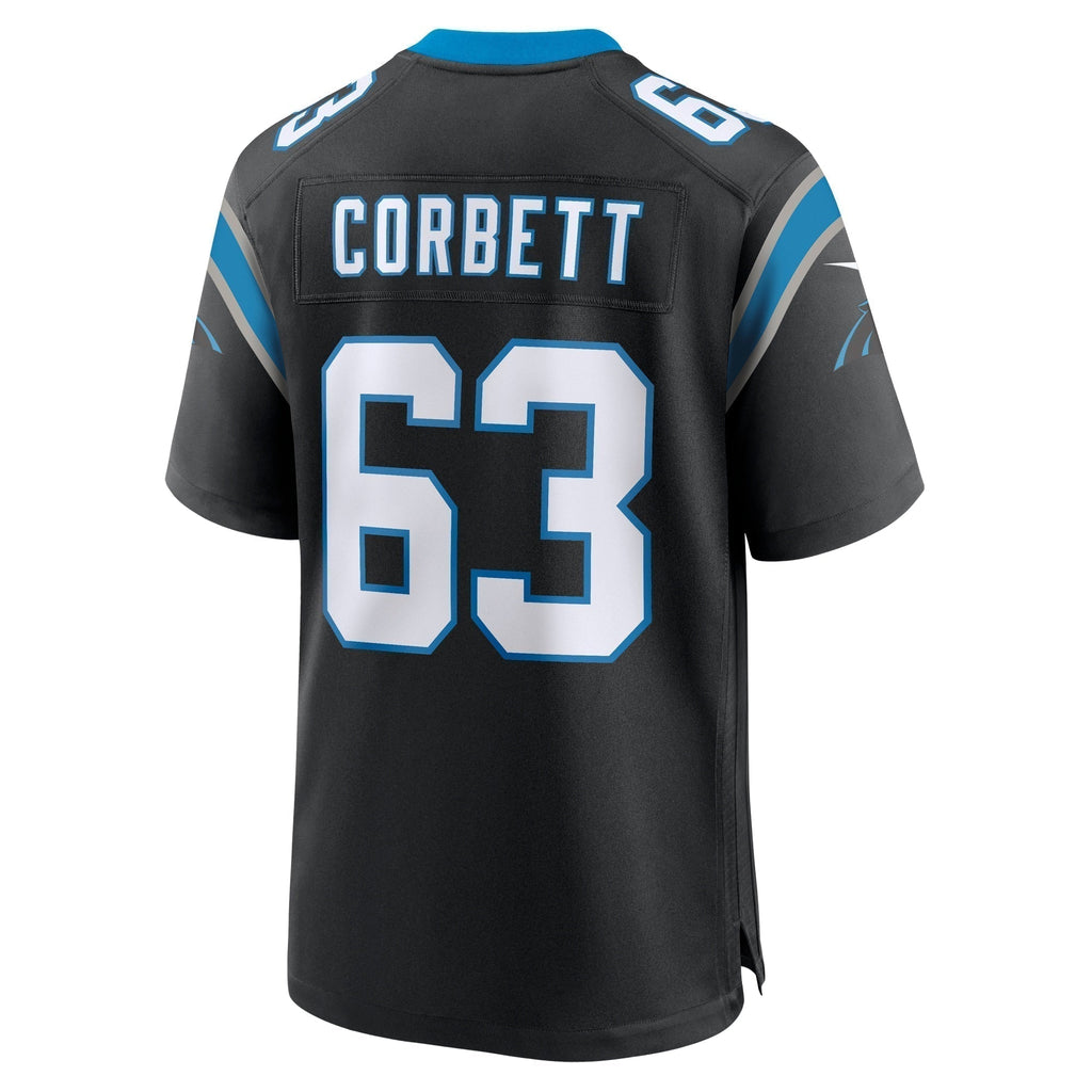 Austin Corbett Carolina Panthers  Team Game Jersey - Black