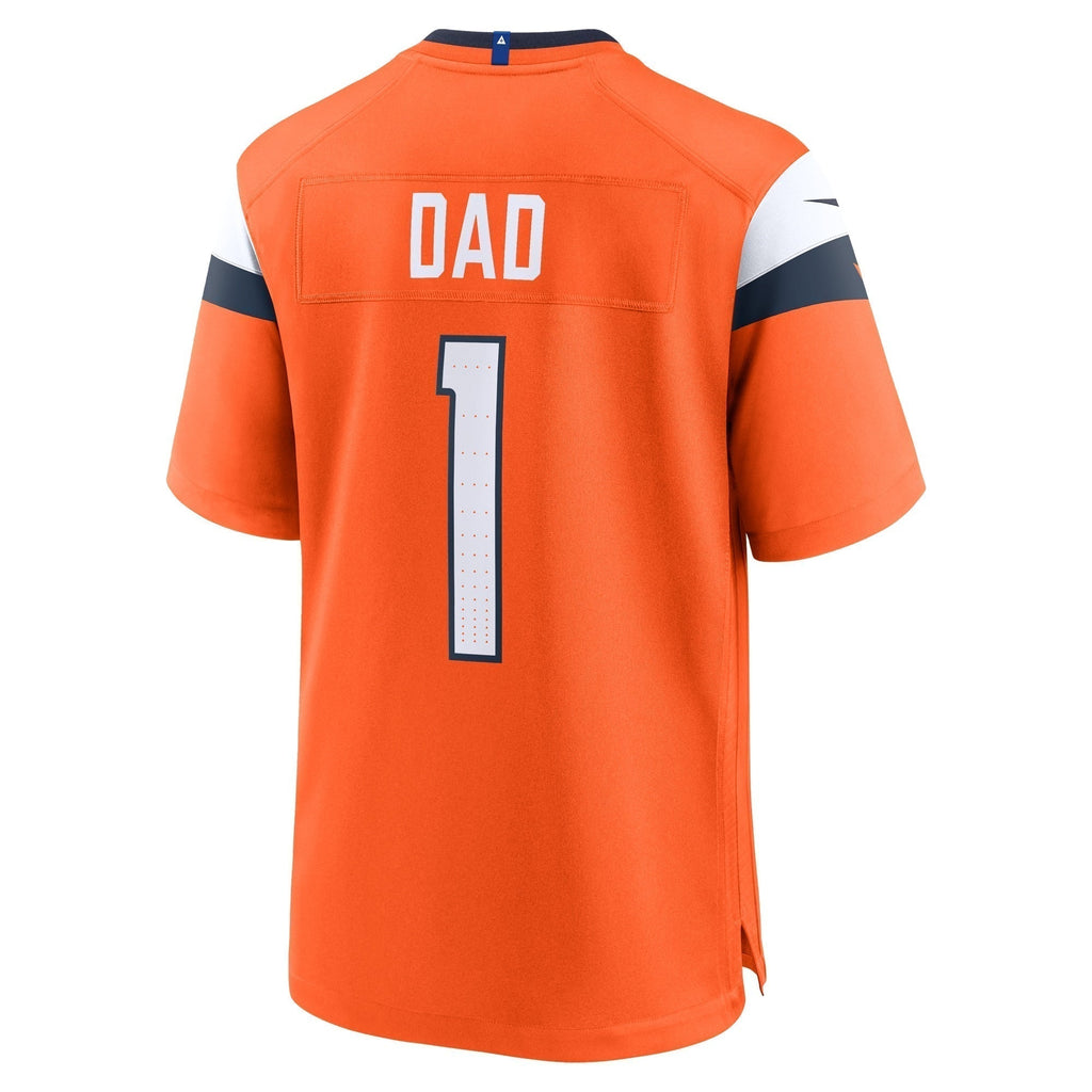 Denver Broncos  #1 Dad Game Jersey - Orange