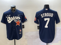 Men's Houston Astros C.J. Stroud Navy Game Player Jersey