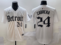 Men's Detroit Tigers Miguel Cabrera White Game Jersey