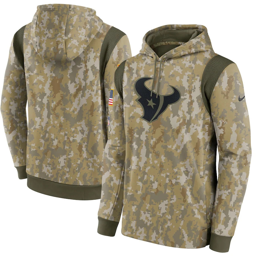 Men's Houston Texans  2021 Salute to Service Hoodie1 Camouflage