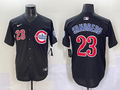 Men's Chicago Cubs Ryne Sandberg Black Limited Player Jersey