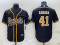 Men's New Orleans Saints Alvin Kamara Black Game Jersey Joint Edition