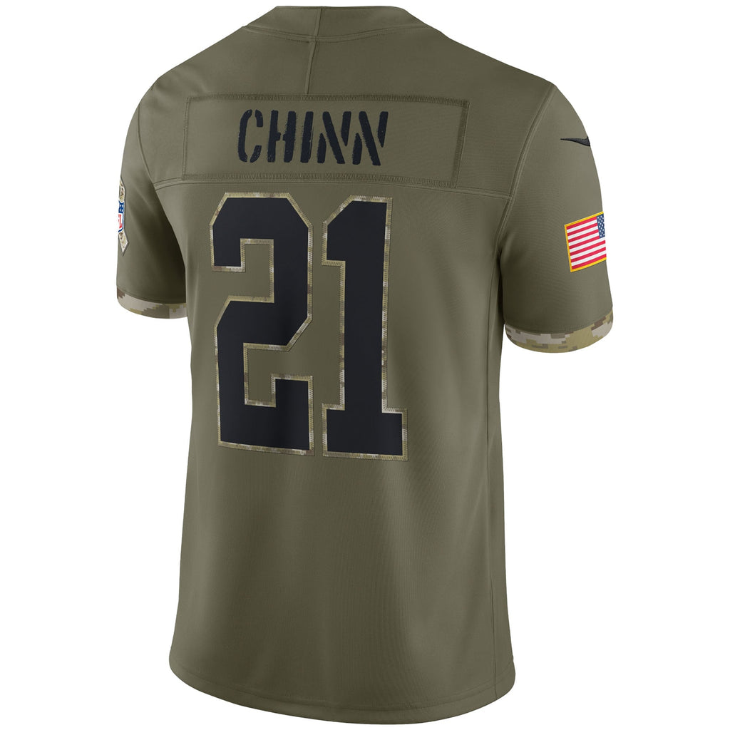 Jeremy Chinn Carolina Panthers  2022 Salute To Service Limited Jersey - Olive