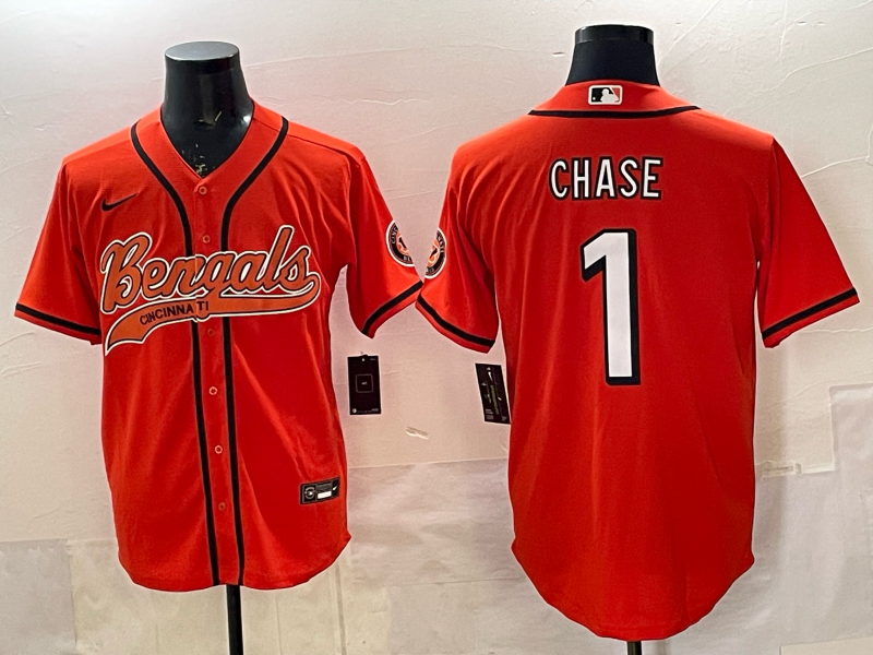 Men's Cincinnati Bengals Ja'Marr Chase Orange Game Jersey