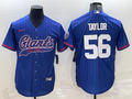 Men's New York Giants Lawrence Taylor Blue Player Jersey Joint Edition