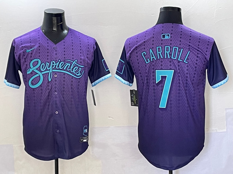 Men's Arizona Diamondbacks Corbin Carroll Purple 2025 City Connect Limited Player Jersey