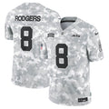 Aaron Rodgers New York Jets  2024 Salute to Service Limited Jersey - Arctic Camo