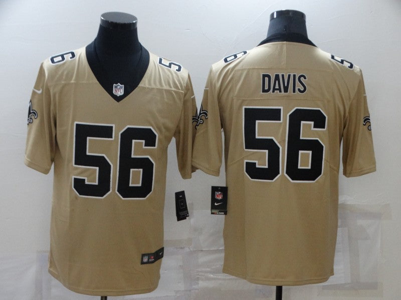Men's New Orleans Saints Demario Davis #56 Gold Inverted Game Jersey1